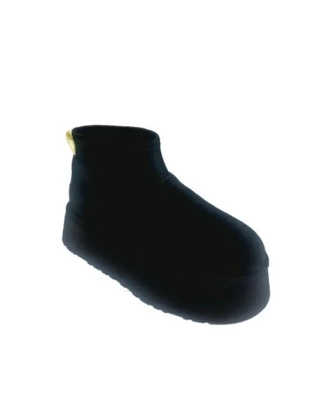 UGG Classic Mini Dipper Platform Suede Leather Boots Womens Size 7 EU 38 Black